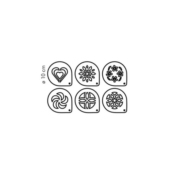 Dischi decorativi per cappuccino 6 pz - immagine 3