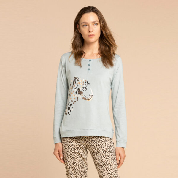 Maculato pigiama donna in cotone - immagine 2