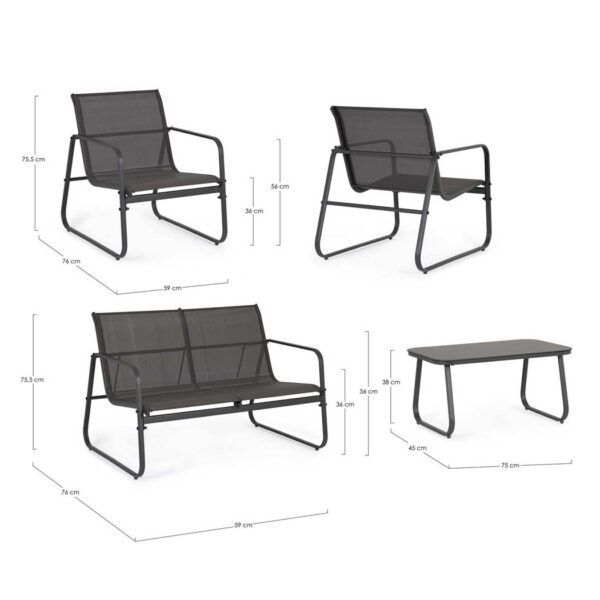 Gonzalo salotto set 4 pz - immagine 3