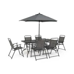 Pompei salotto 6 pz con ombrellone